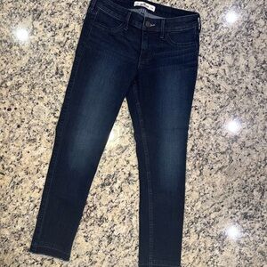 Hollister Women’s Size 0-R w24 Dark Blue Capri Roll-Up Jeans